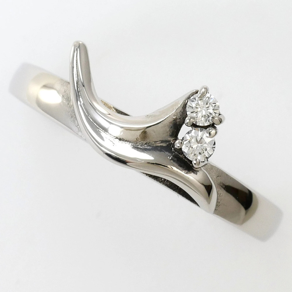 VINTAGE Silver Diamond Ring
